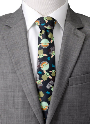 Mando Grogu Navy Men's Tie