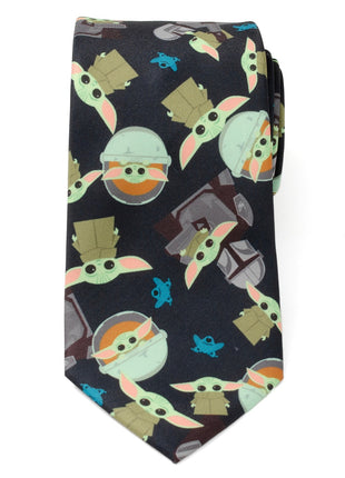 Mando Grogu Navy Men's Tie