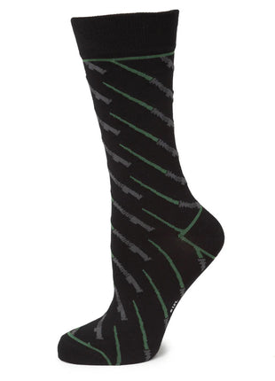 Star Wars Green LIGHTSABER Dress Socks with Jedi Crest Lapel Pin Gift Set