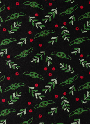 Star Wars Grogu Holiday Black and Green Scarf