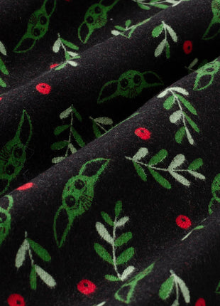 Star Wars Grogu Holiday Black and Green Scarf