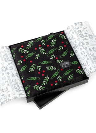 Star Wars Grogu Holiday Black and Green Scarf