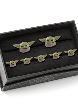 Star Wars Grogu 3D Cufflinks and 5-Stud Set