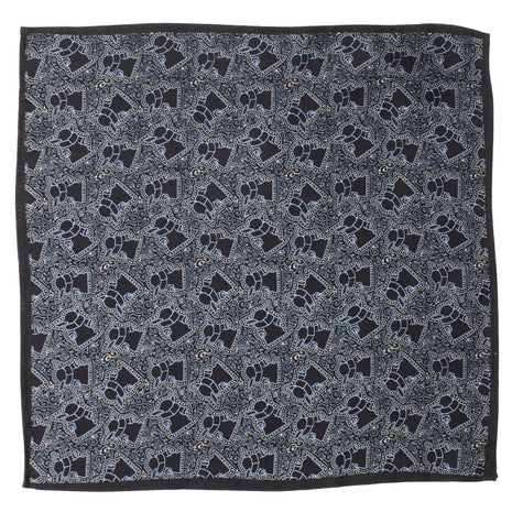 Star Wars Grogu Outline Navy Blue Pocket Square