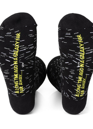 Star Wars Hyperspace Black Dress Socks and Rebel Crest Lapel Pin Gift Set