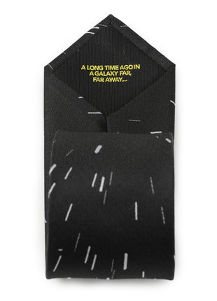 Star Wars Hyperspace Black Tie with Hidden Message