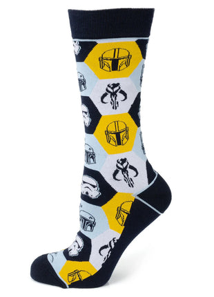 Star Wars Mandalorian and Mythosaur Dress Socks and Lapel Pin Gift Set