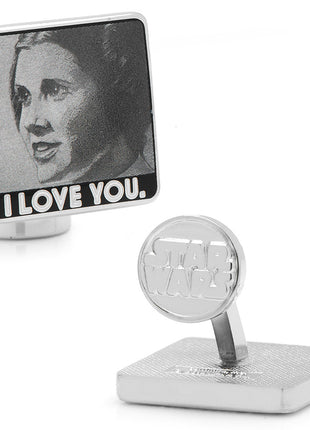 Star Wars Princess Leia and Han Solo "I Love You / I Know" Photo Cufflinks