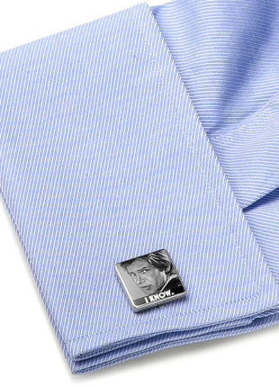Star Wars Princess Leia and Han Solo "I Love You / I Know" Photo Cufflinks