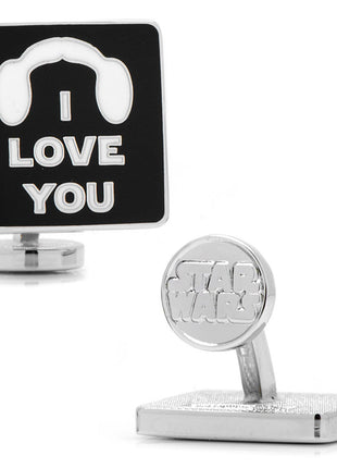 Star Wars Princess Leia and Han Solo "I Love You / I Know" Icon Cufflinks