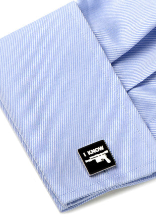 Star Wars Princess Leia and Han Solo "I Love You / I Know" Icon Cufflinks