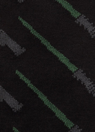 Star Wars Green and Red LIGHTSABER Pattern Black Dress Socks with Jedi Crest Lapel Pin Gift Set