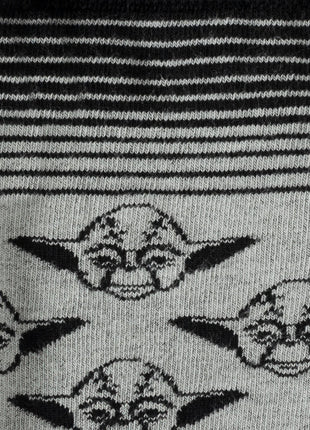 Star Wars Yoda Gray and Black Ombre Pattern Dress Socks with Jedi Crest Lapel Pin