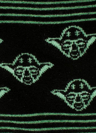 Star Wars Yoda Green and Black Ombre Pattern Dress Socks with Jedi Crest Lapel Pin