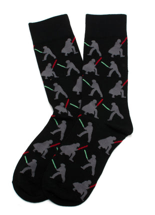 Star Wars LIGHTSABER Battle Dress Socks and Darth Vader Lapel Pin Gift Set