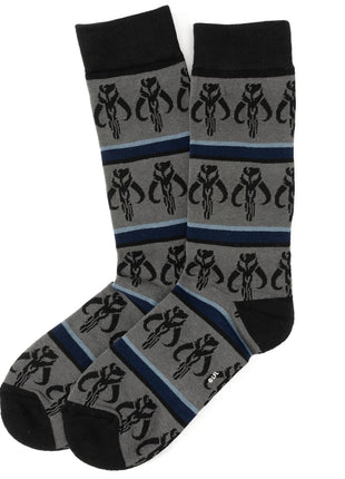 Star Wars Mandalorian 3-Pack Dress Sock and Mythosaur Lapel Pin Gift Set