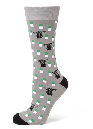 Star Wars Mandalorian and Grogu Gray Dress Socks and Lapel Pin Gift Set