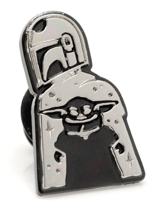 Star Wars Mandalorian and Grogu Gray Dress Socks and Lapel Pin Gift Set