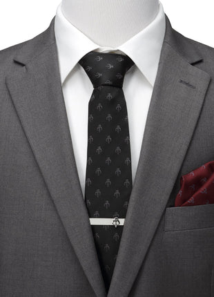 Star Wars Mandalorian Mythosaur Black Silk Tie