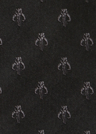 Star Wars Mandalorian Mythosaur Black Silk Tie