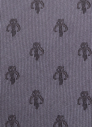 Star Wars Mandalorian Mythosaur Gray Silk Tie