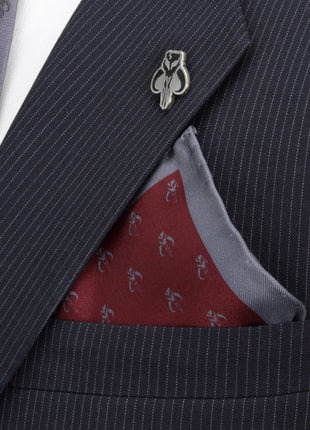 Star Wars Mandalorian Red Silk Pocket Square
