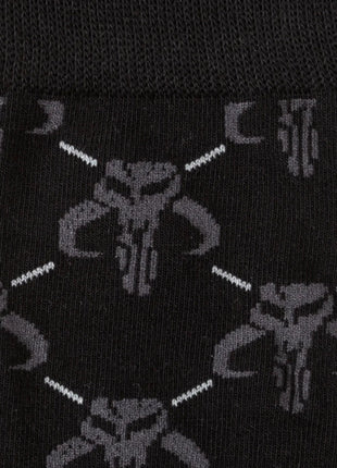 Star Wars Mandalorian Charcoal Gray Dress Socks and Mythosaur Lapel Pin Gift Set