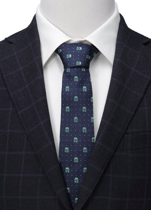 Star Wars Mandalorian Navy Dotted Tie