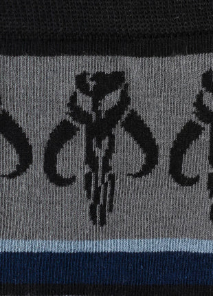 Star Wars Mandalorian Mythosaur Striped Dress Socks and Lapel Pin Gift Set