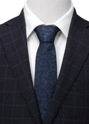 Star Wars Mandalorian and Grogu Navy Paisley Tie