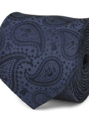 Star Wars Mandalorian and Grogu Navy Paisley Tie