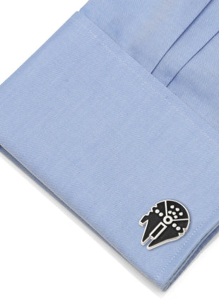 Star Wars Millennium Falcon Silver Inlaid Cufflinks