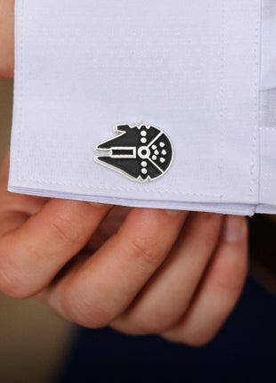 Star Wars Millennium Falcon Silver Inlaid Cufflinks