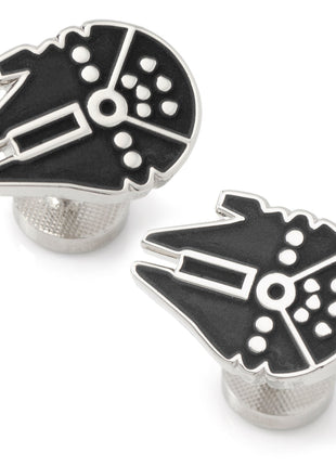 Star Wars Millennium Falcon Silver Inlaid Cufflinks
