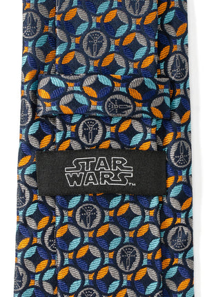 Star Wars Millennium Falcon Motif Navy Blue Tie