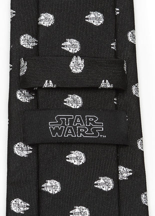 Star Wars Millennium Falcon Metallic Silver and Black Tie
