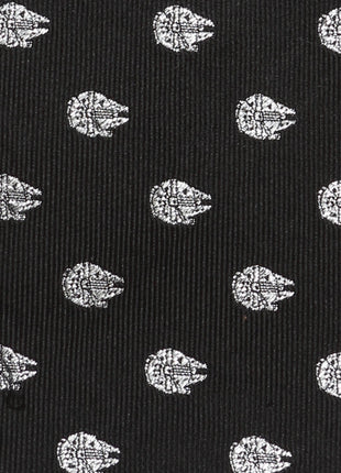 Star Wars Millennium Falcon Metallic Silver and Black Tie