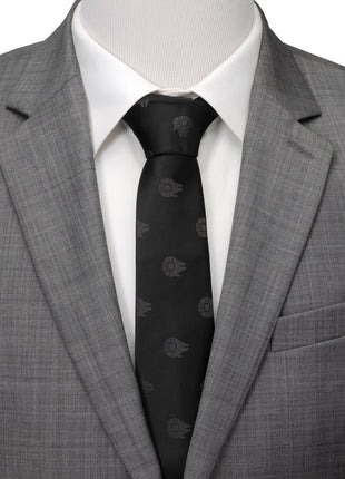 Star Wars Millennium Falcon Black Tonal Tie