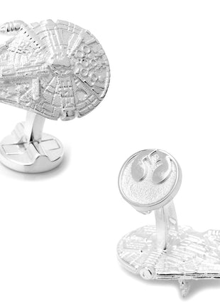 Star Wars Millennium Falcon Sterling Silver 3D Cufflinks