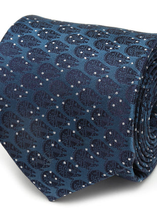 Star Wars Millennium Falcon Blue and White Dot Tie