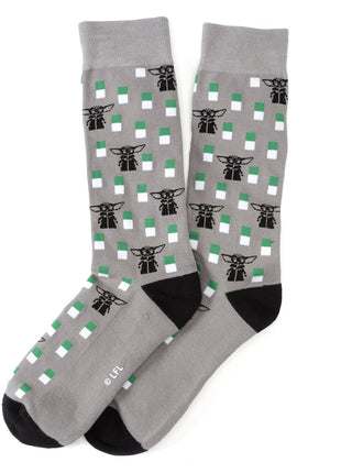 Star Wars Mandalorian Dress Socks 3-Pack and Mythosaur Lapel Pin Gift Set