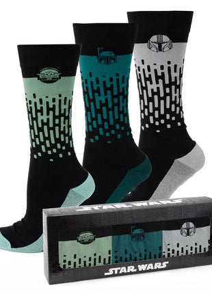 Star Wars Mandalorian 3-Pack Dress Sock and Lapel Pin Gift Set