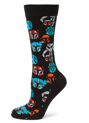 Star Wars Mandalorian and Mythosaur Multicolored Navy Dress Socks and Lapel Pin Gift Set