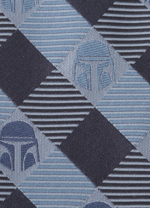 Star Wars Mandalorian Blue and Black Plaid Tie