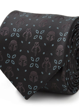 Star Wars Mandalorian Motif Black Tie