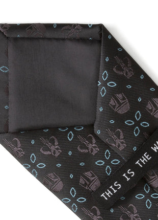 Star Wars Mandalorian Motif Black Tie