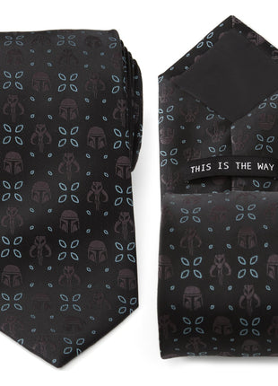 Star Wars Mandalorian Motif Black Tie