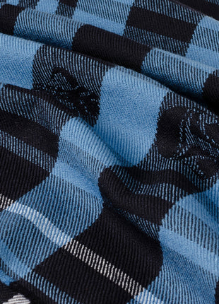 Star Wars Mandalorian Blue Tartan Scarf