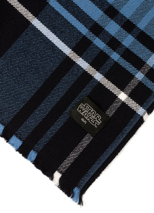 Star Wars Mandalorian Blue Tartan Scarf