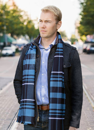 Star Wars Mandalorian Blue Tartan Scarf